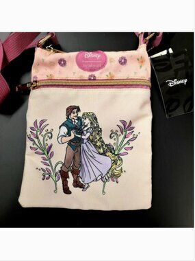 Disney Tangled Rapunzel & Flynn Rider passport crossbody